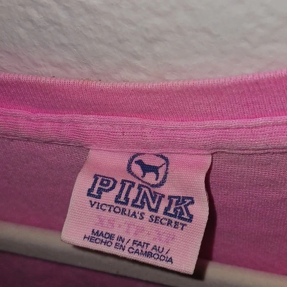 PINK Victoria's Secret Bright Pink Tee - Picture 2 of 3